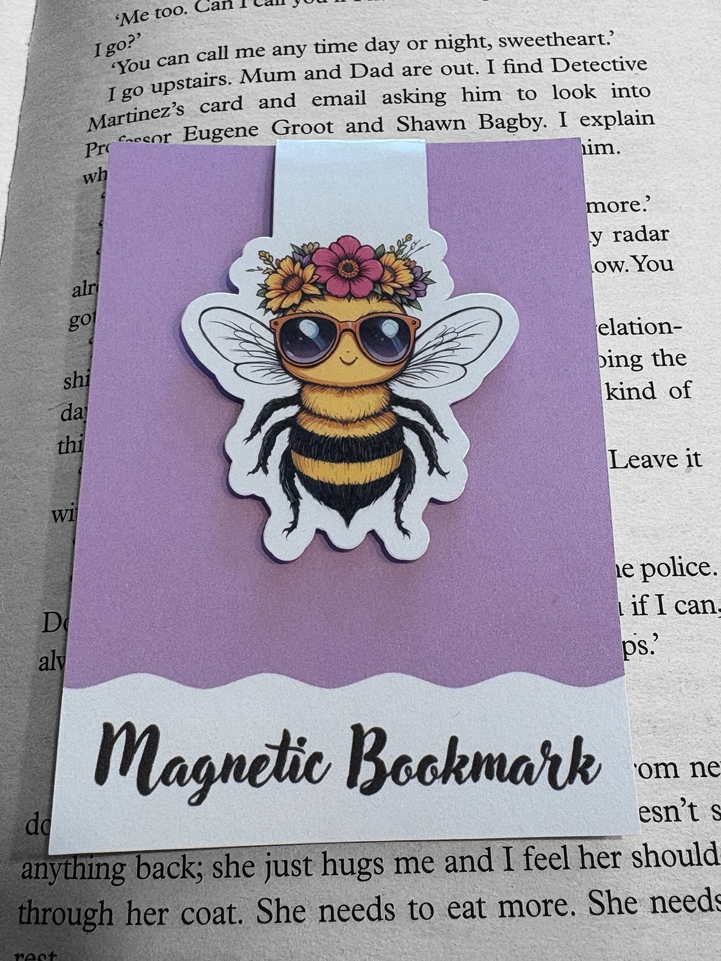 Spring Bee Magnetic bookmark, Page Saver, Book Lover Gift