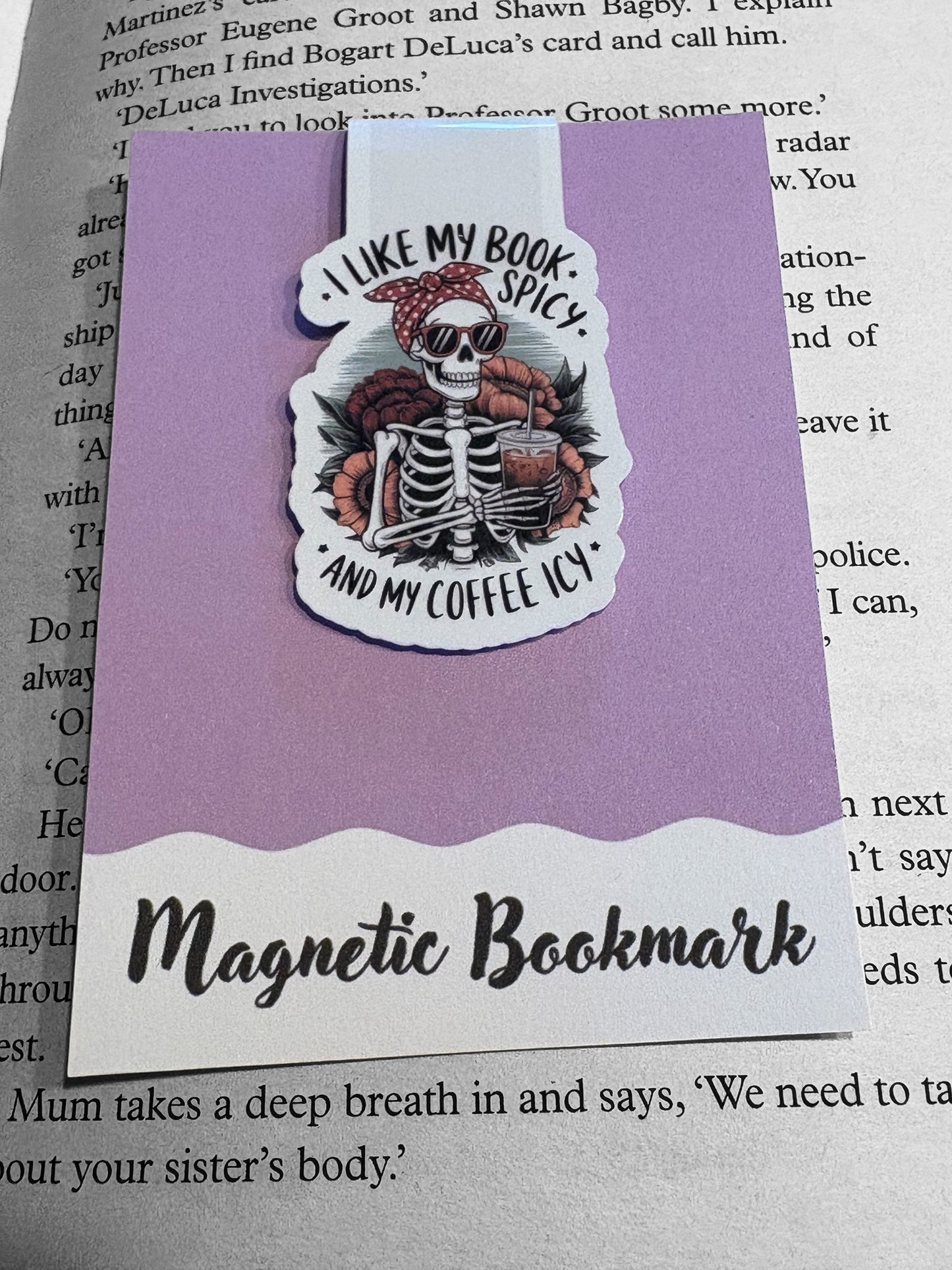I like my Books spicy Magnetic bookmark, Page Saver, Book Lover Gift