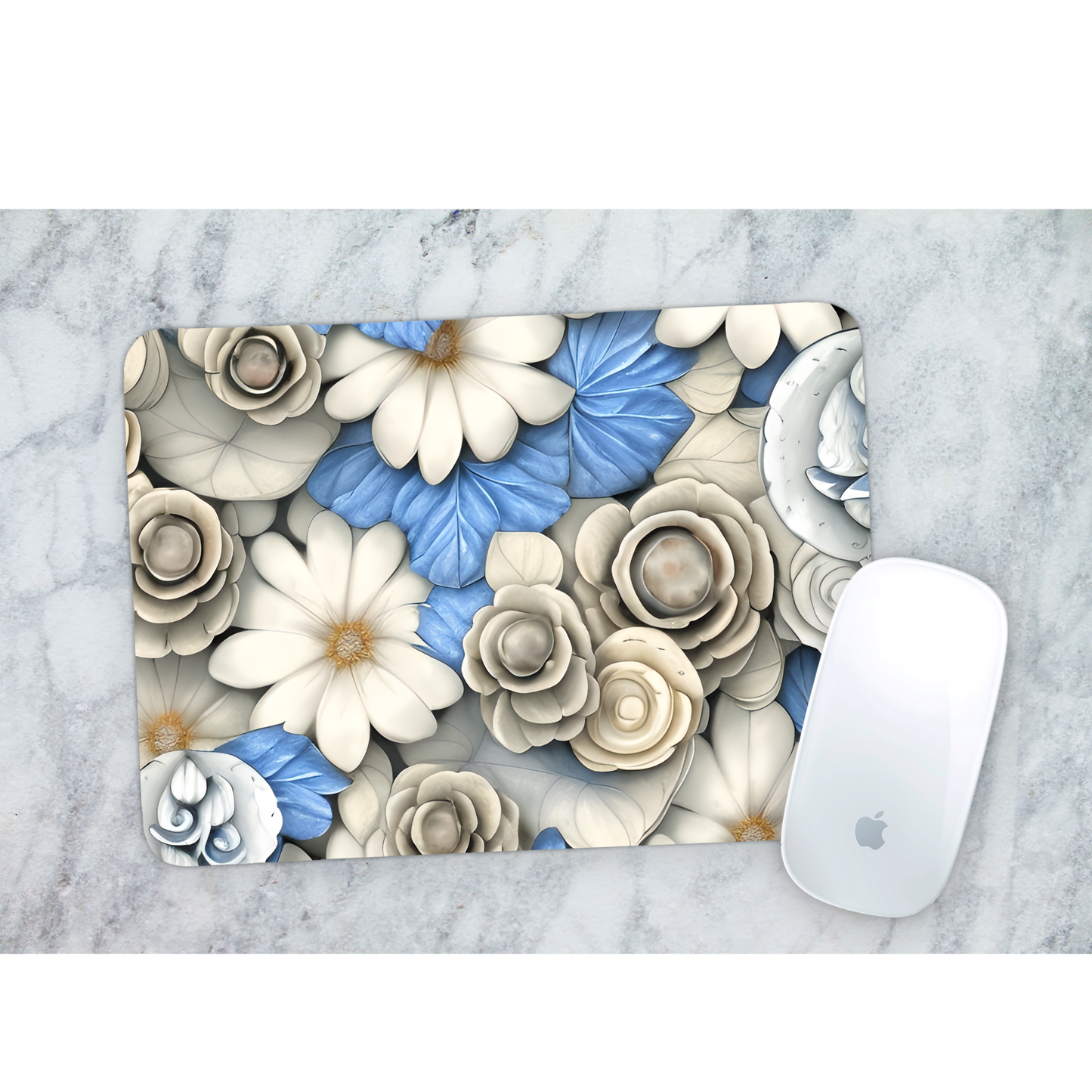 Premium Printed Anti-Slip Mouse Mat - Ultra Durable 3D Smoke Petals Design