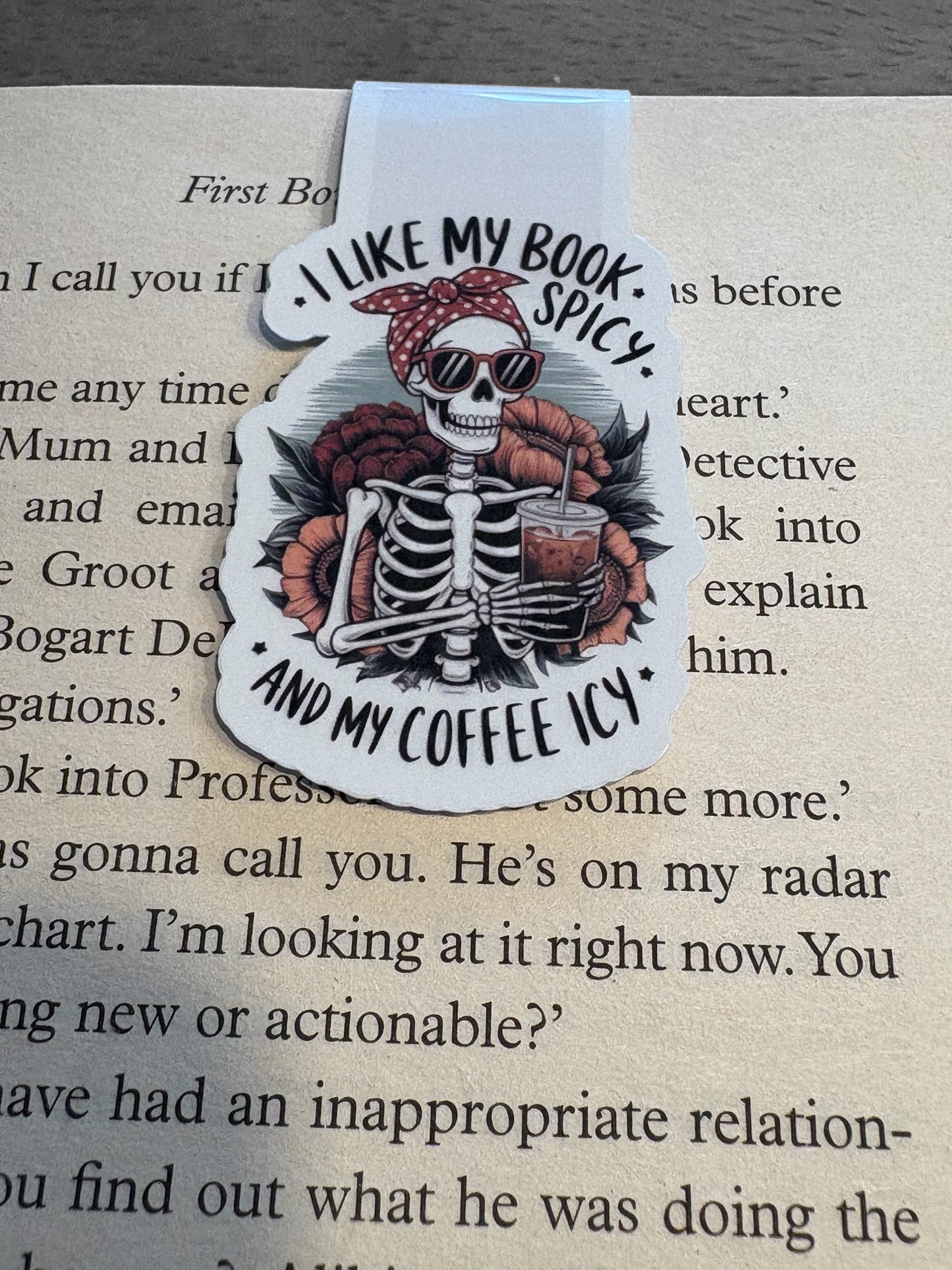I like my Books spicy Magnetic bookmark, Page Saver, Book Lover Gift