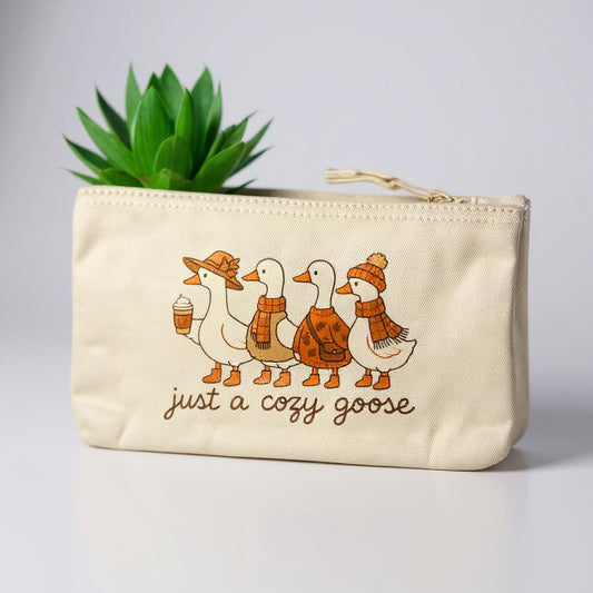 Just A Silly Goose Zipped  Accesories Pouch