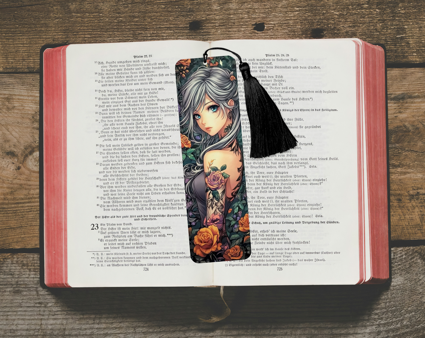 Aluminium Bookmark with Tassel -Anime Character, Stylish Metal Page Marker for Books and Journals