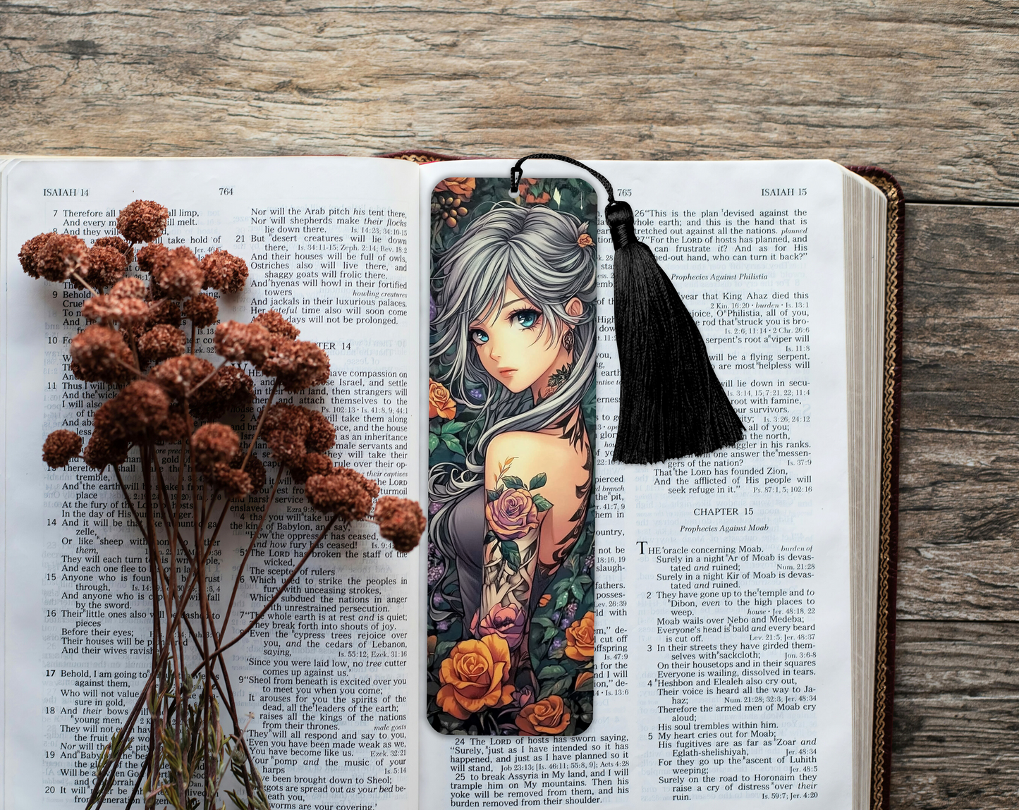 Aluminium Bookmark with Tassel -Anime Character, Stylish Metal Page Marker for Books and Journals