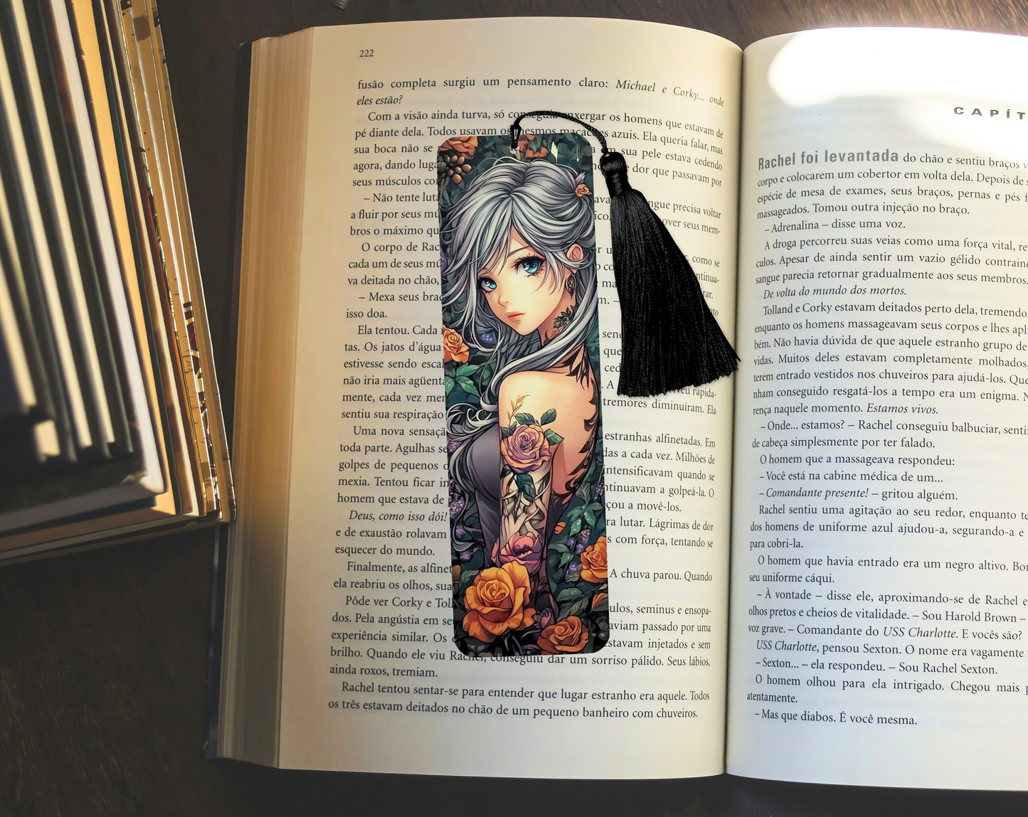 Aluminium Bookmark with Tassel -Anime Character, Stylish Metal Page Marker for Books and Journals