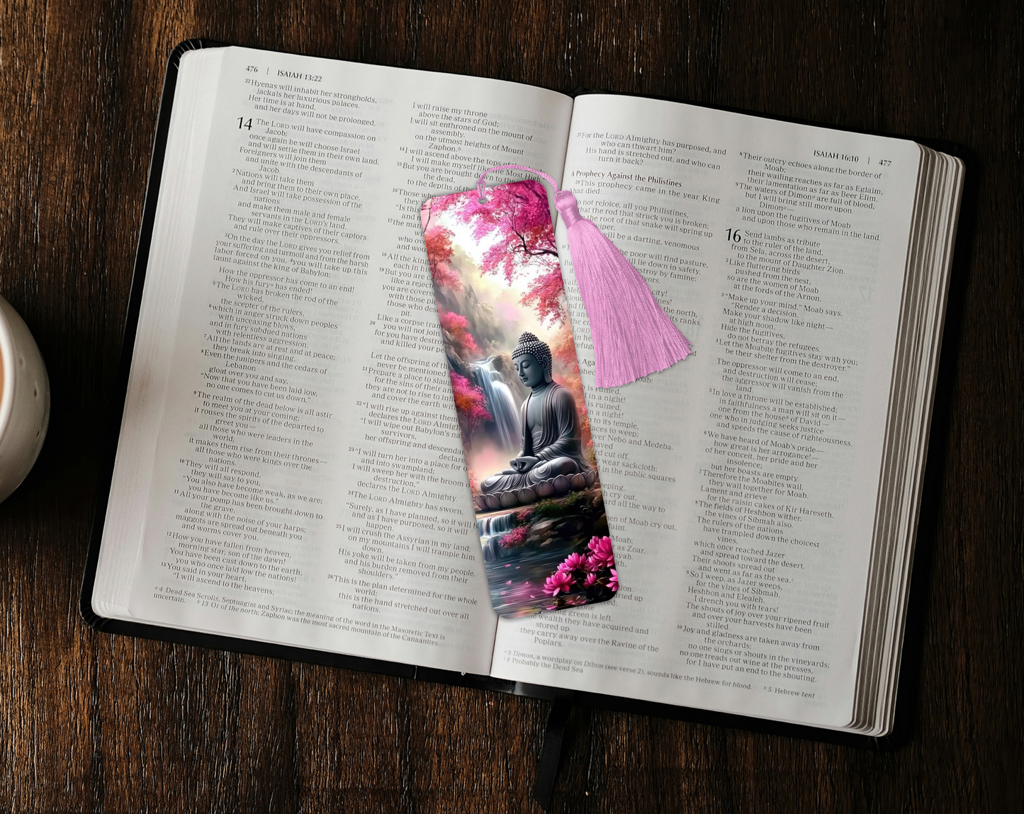 Aluminium Bookmark with Tassel -buddha, Stylish Metal Page Marker for Books,Journals