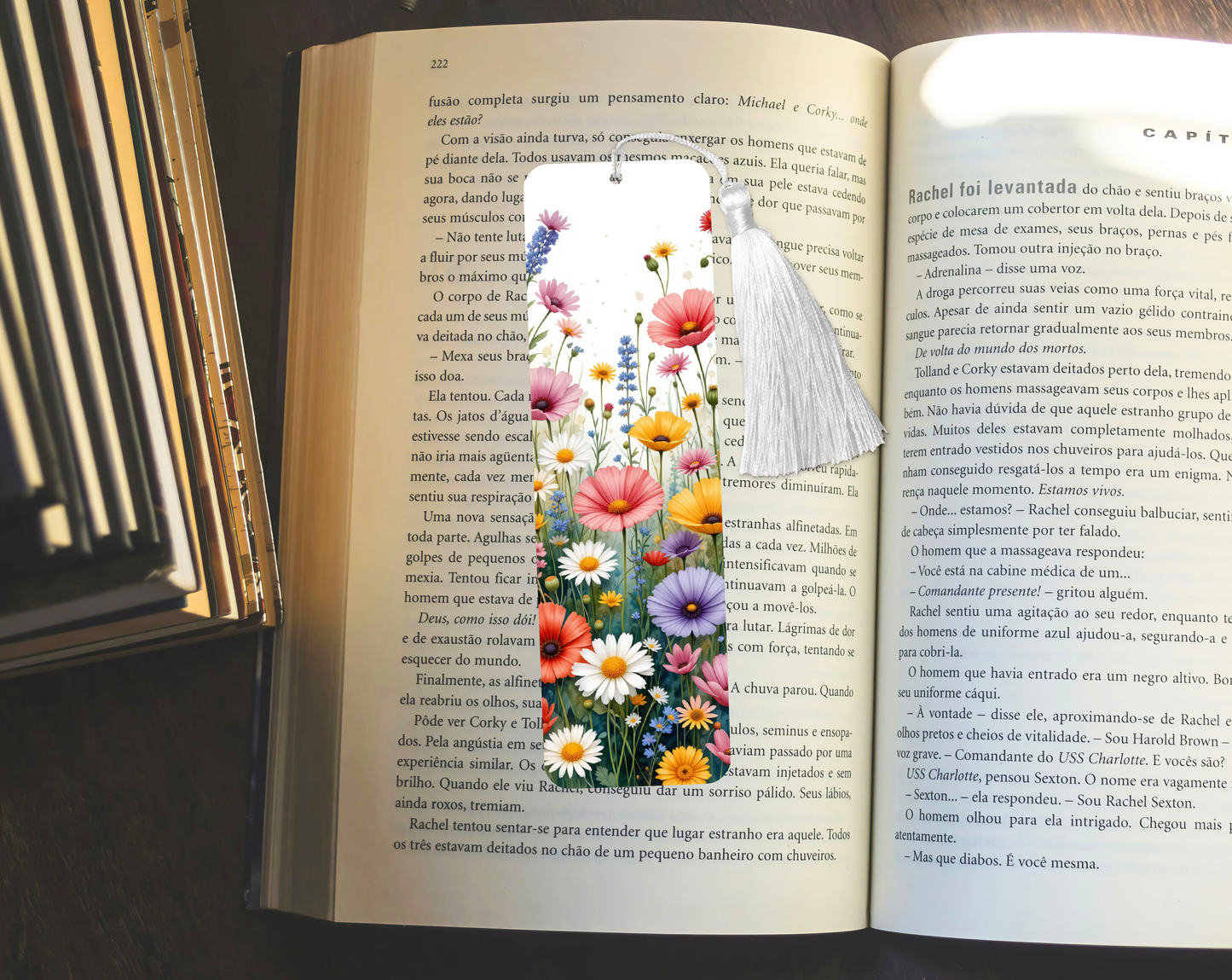Spring Flowers Aluminium Bookmark, Stylish Metal Page Marker for Books,Journals
