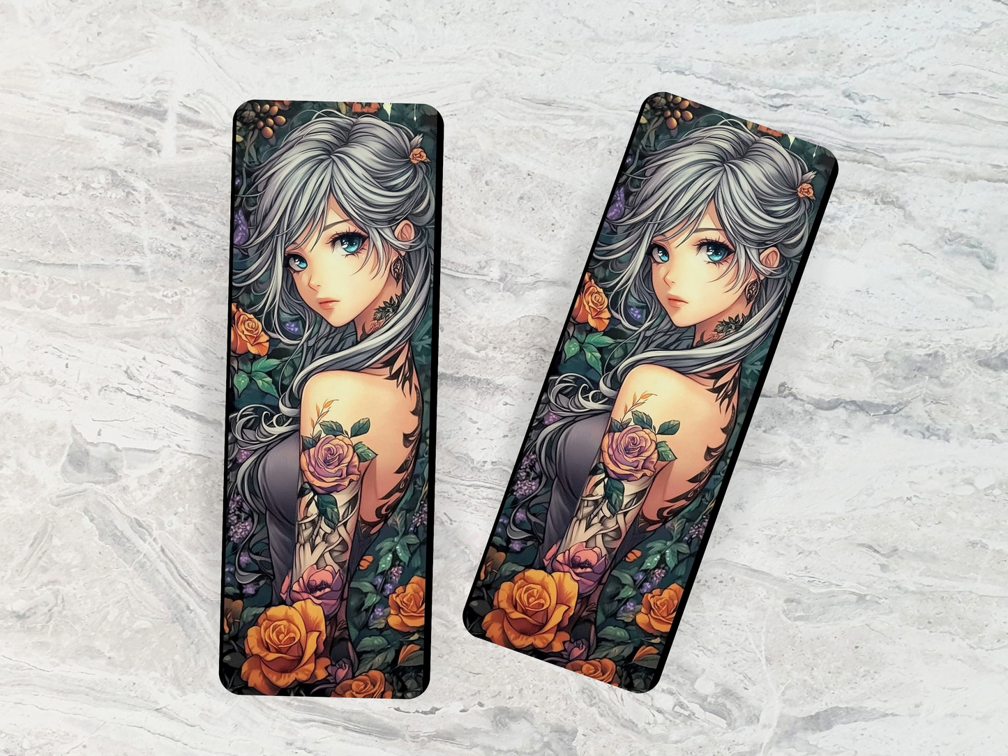 Lovely illustrated Anime Character printed bookmark, Page Saver, Book Lover Gift