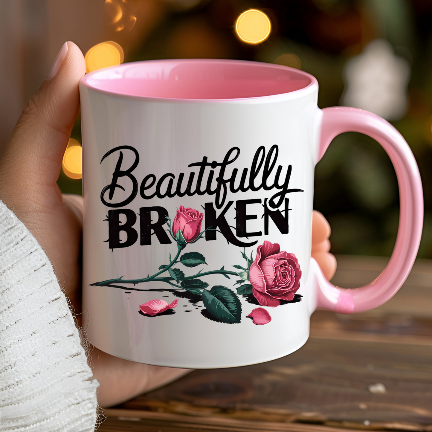 Beautifully Broken Mug 11oz Tea Cup Gift for Coffee Lovers