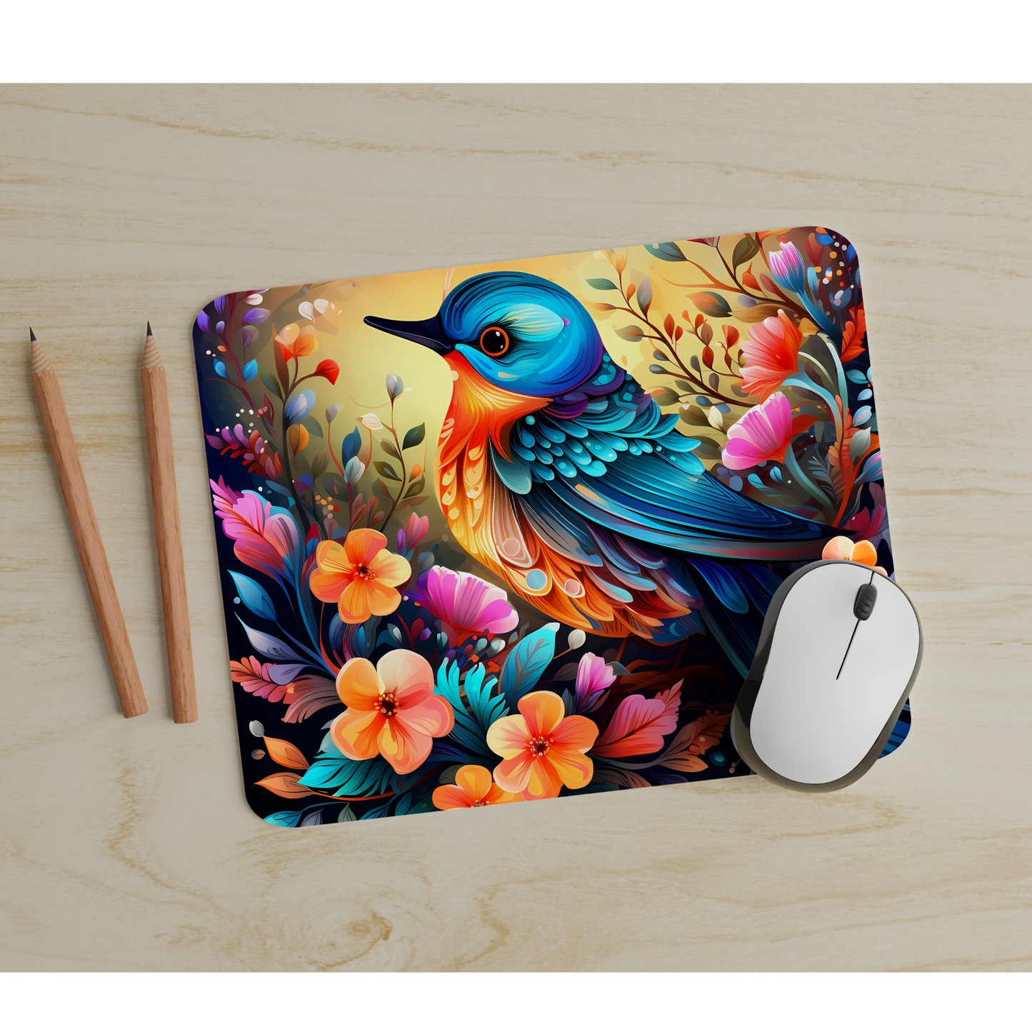 Premium Printed Bird Anti-Slip Mouse Mat , Mouse Pad, Desktop, PC, Office accessories