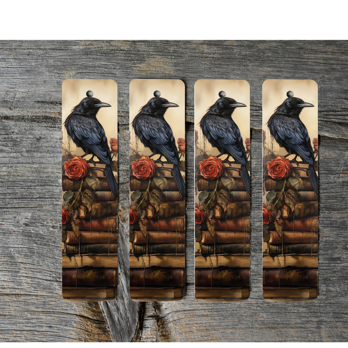 Bird on Books Aluminium Bookmark with Tassel - Stylish Metal Page Marker for Books and Journals