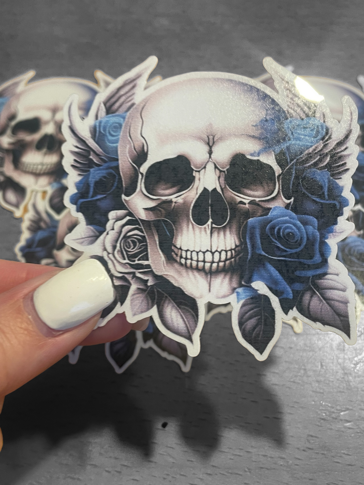 Blue Rose Vinyl Sticker ,Laptop, scrapbook, junk journal ,crafts, Water Bottle