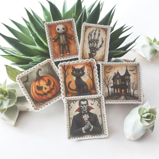 Halloween Vinyl Sticker Set,Laptop, scrapbook, junk journal ,crafts, Water Bottle