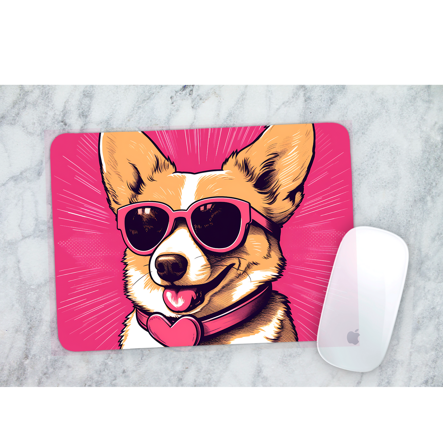 Premium Printed Anti-Slip Mouse Mat - Ultra Durable Cute Corgi Design