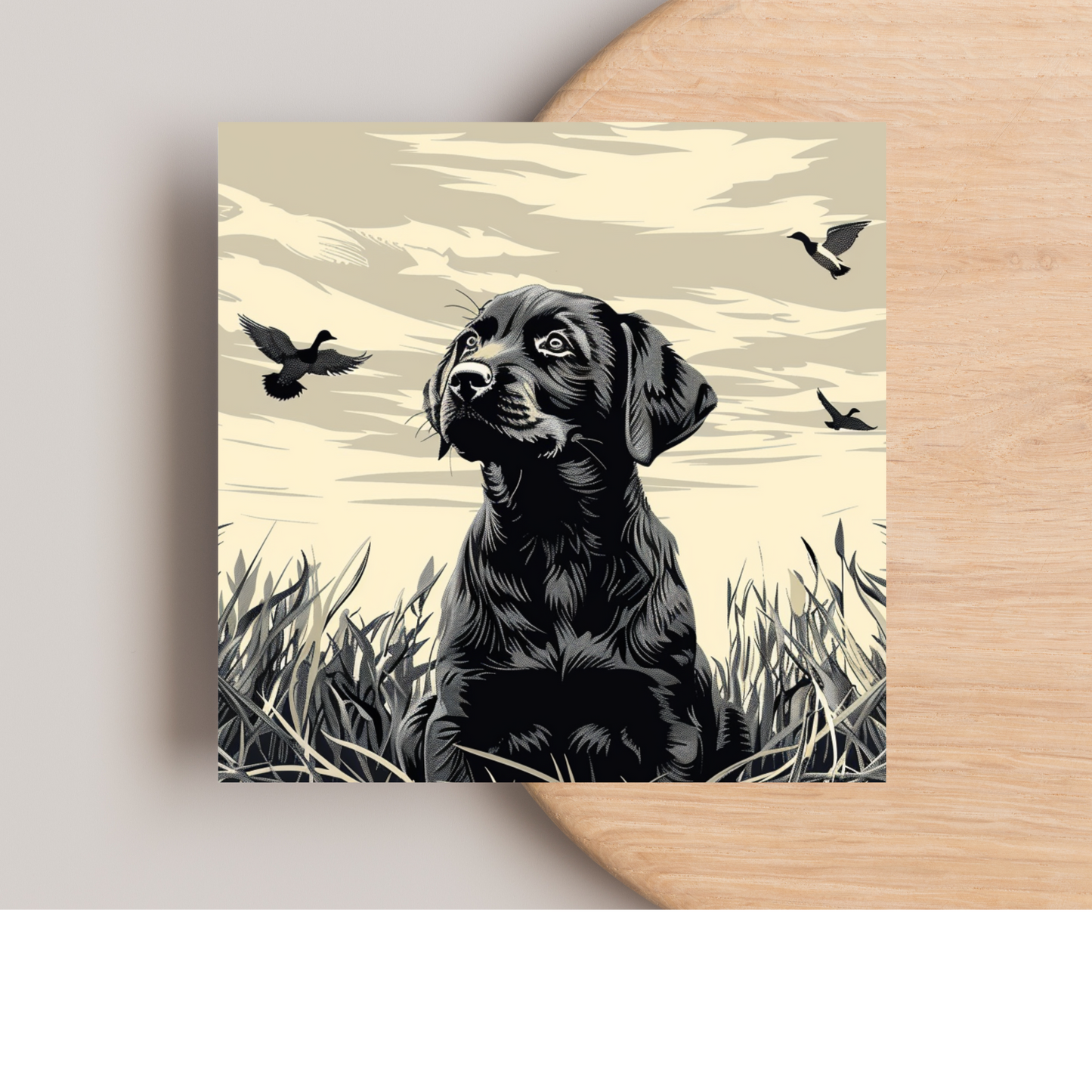 Cute Dog Greeting Card –Illustrated Blank Birthday Card