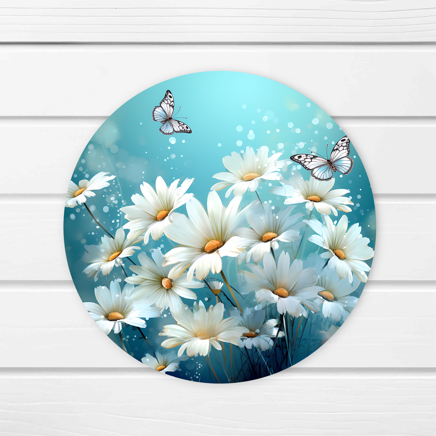 Enchanted Delicate Daisy Round Cork Backed Wooden Coasters - Eco-Friendly and Stylish Drink Mats