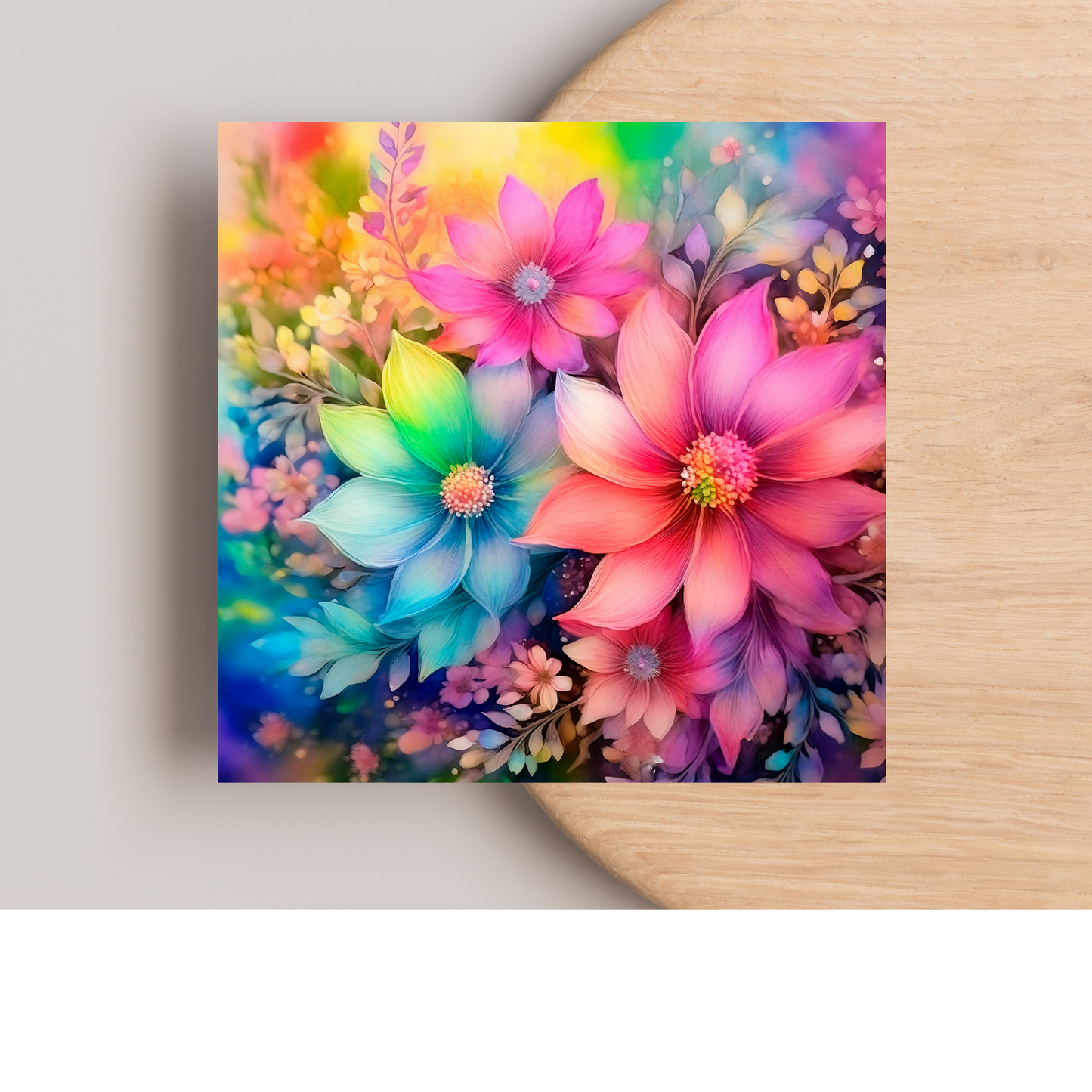 Dreamy Floral Greeting Card –Illustrated Blank Birthday Card