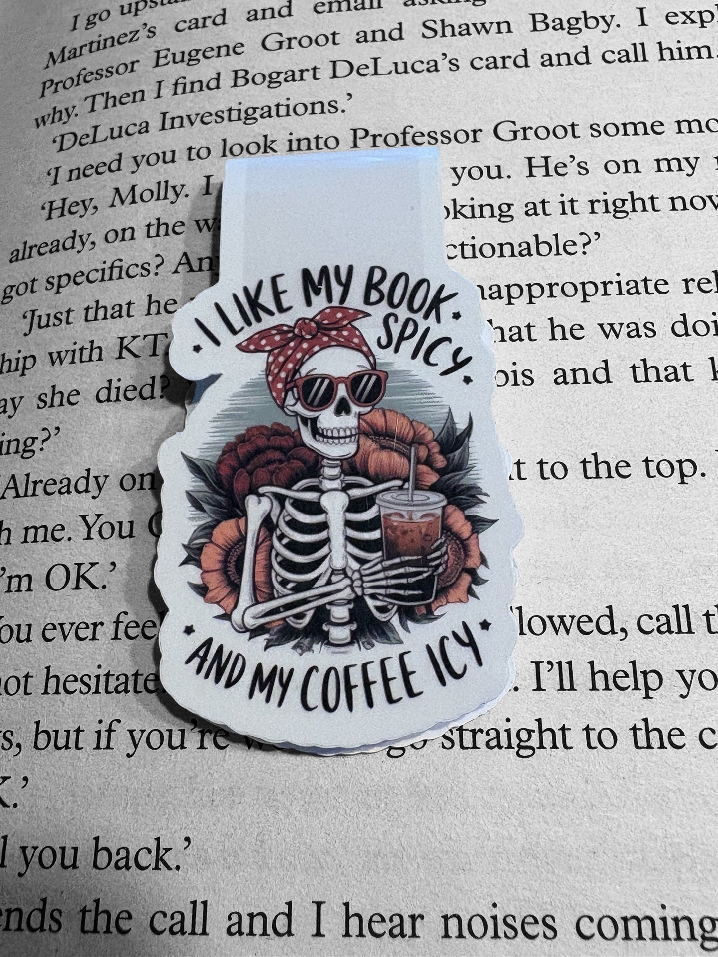 I like my Books spicy Magnetic bookmark, Page Saver, Book Lover Gift