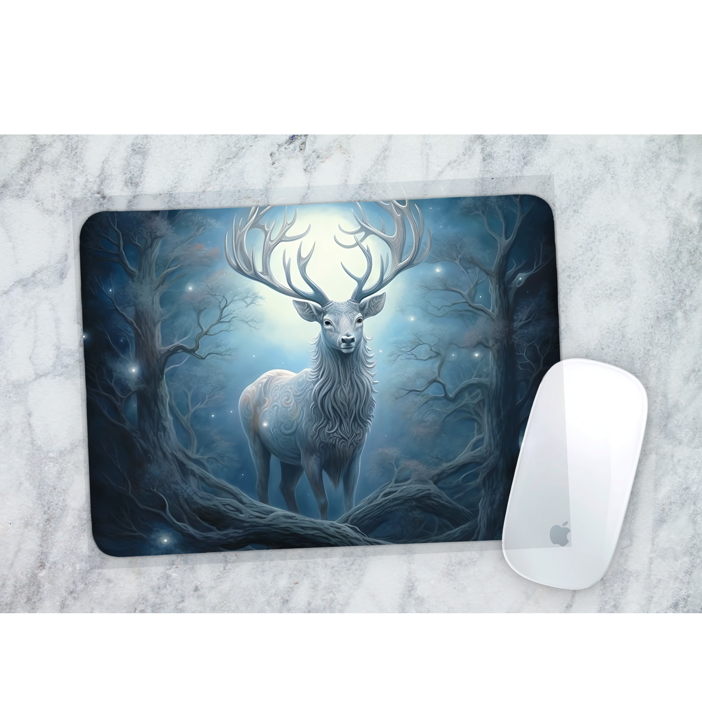 Premium Printed Anti-Slip Mouse Mat - Ultra Durable Enchanted Stag Design