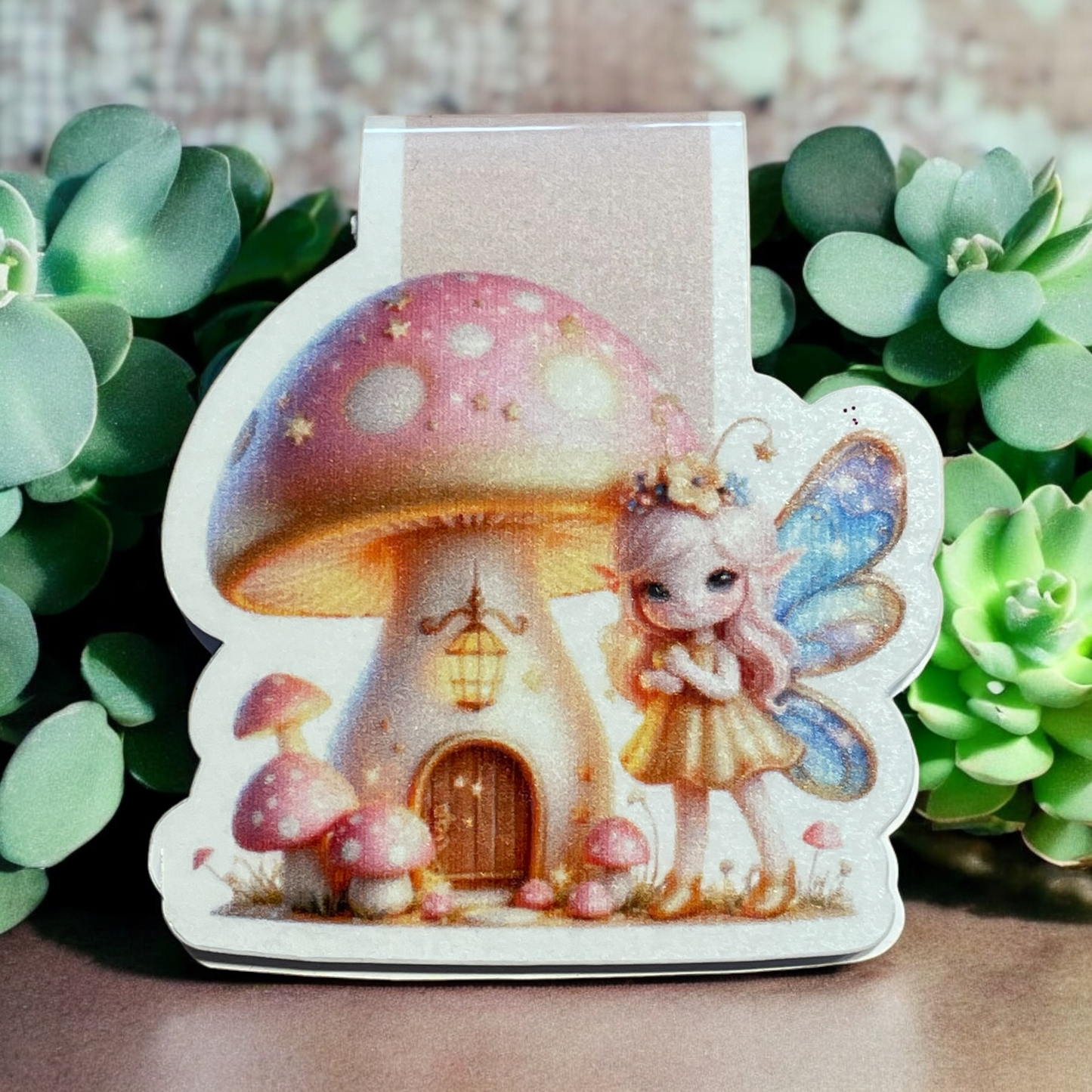 Lovely illustrated printed Fairy House Magnetic bookmark, Page Saver, Book Lover Gift