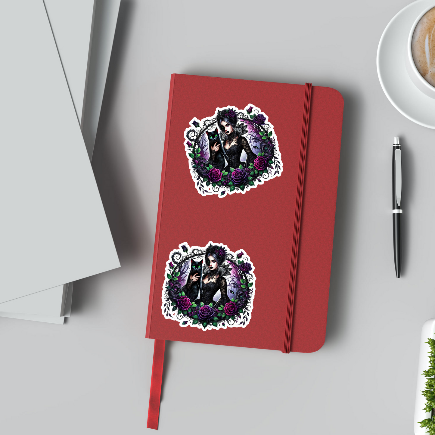 Gothic Princess Vinyl Sticker ,Laptop, scrapbook, junk journal ,crafts,water Bottle