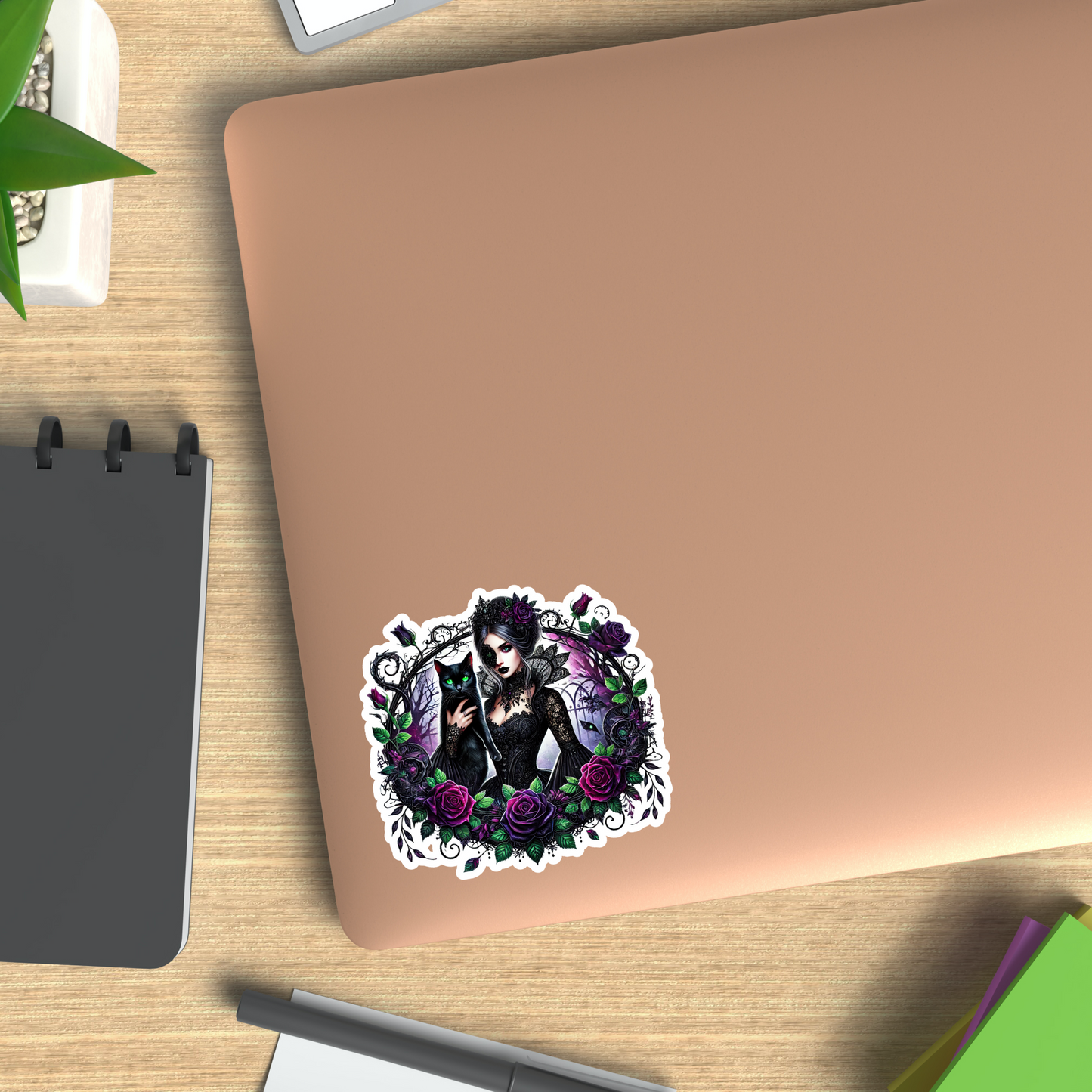 Gothic Princess Vinyl Sticker ,Laptop, scrapbook, junk journal ,crafts,water Bottle