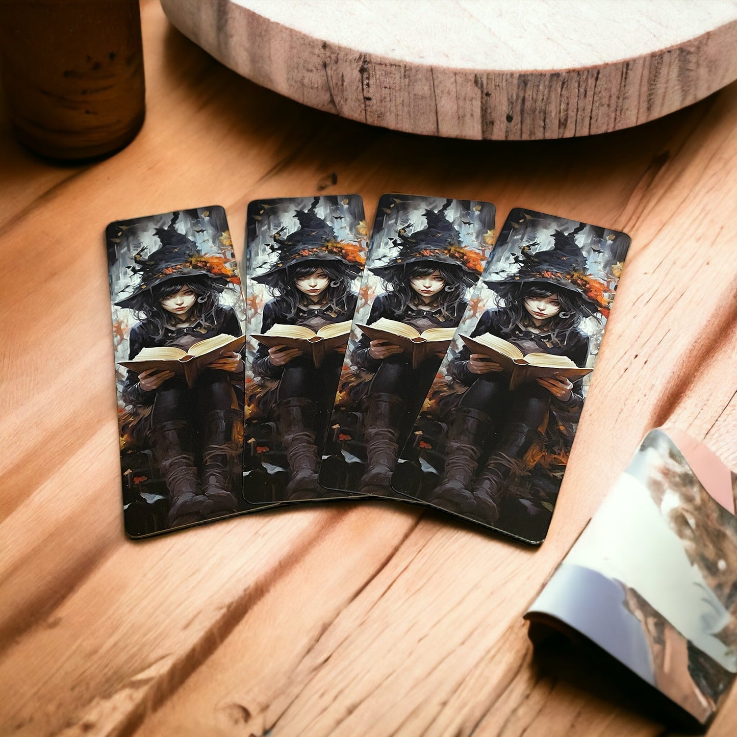 Lovely illustrated printed bookmark, Page Saver, Book Lover Gift, Gothic Witch