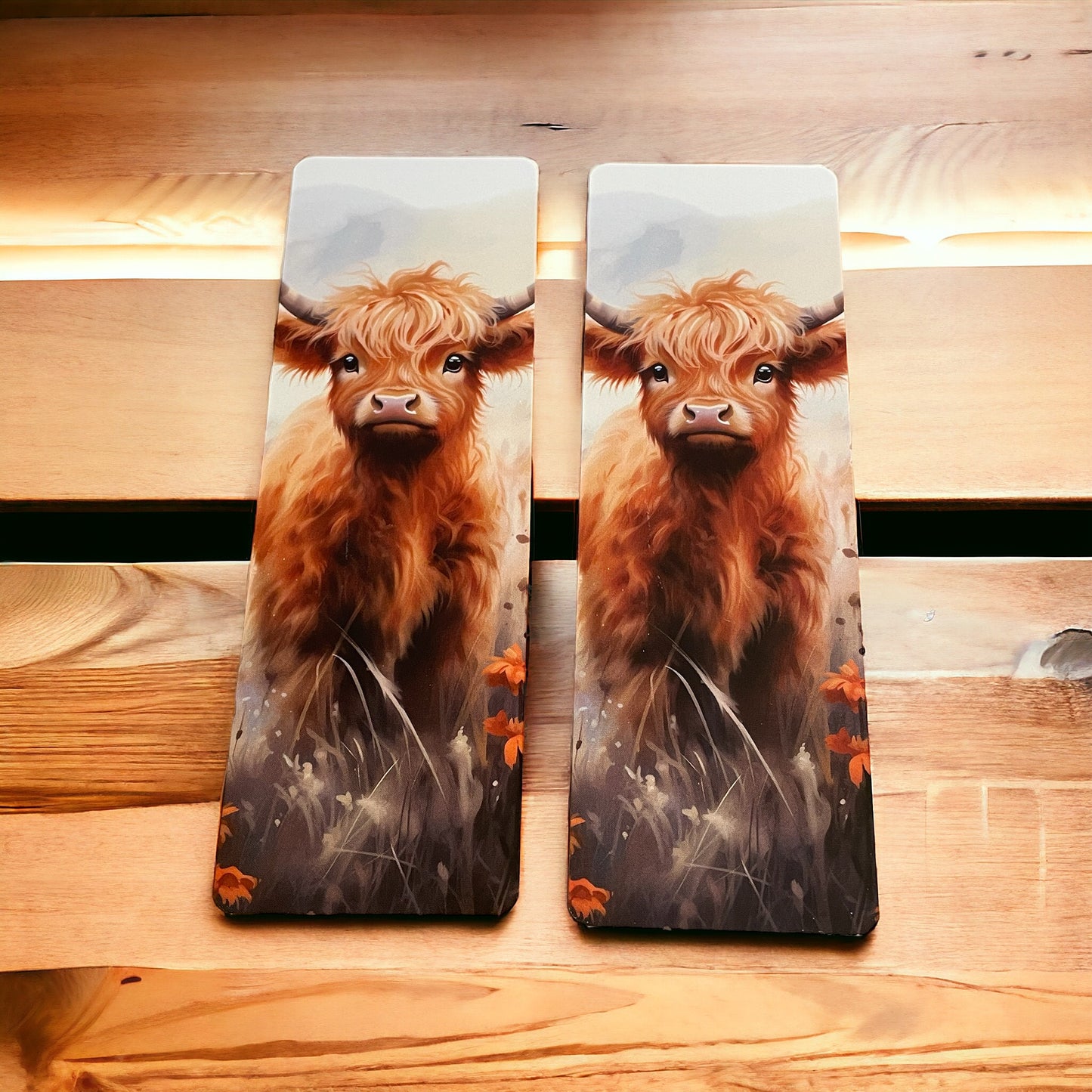 Lovely illustrated printed Highland Cow bookmark, Page Saver, Book Lover Gift,