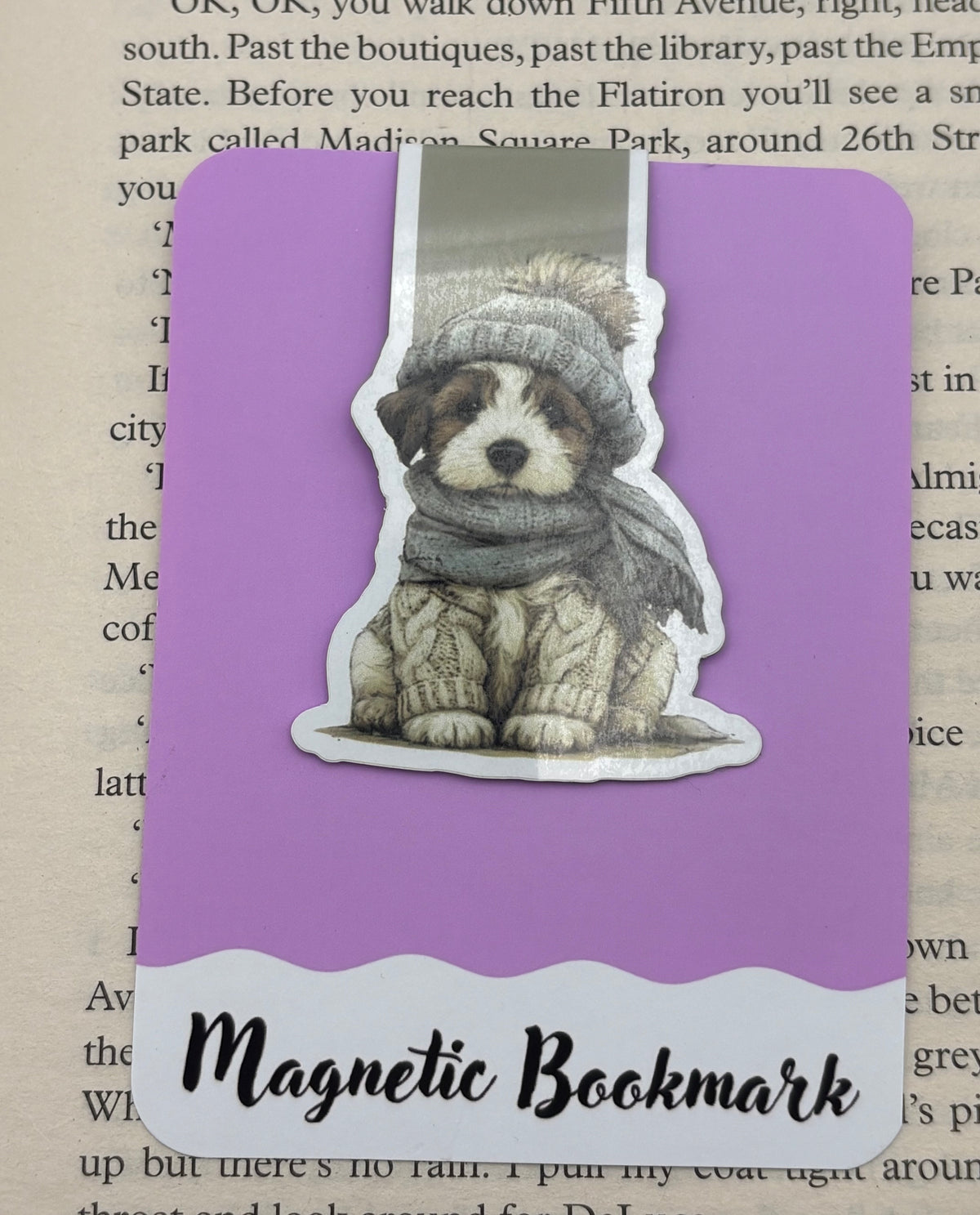 Whimsical Dog Magnetic bookmark, Page Saver, Book Lover Gift