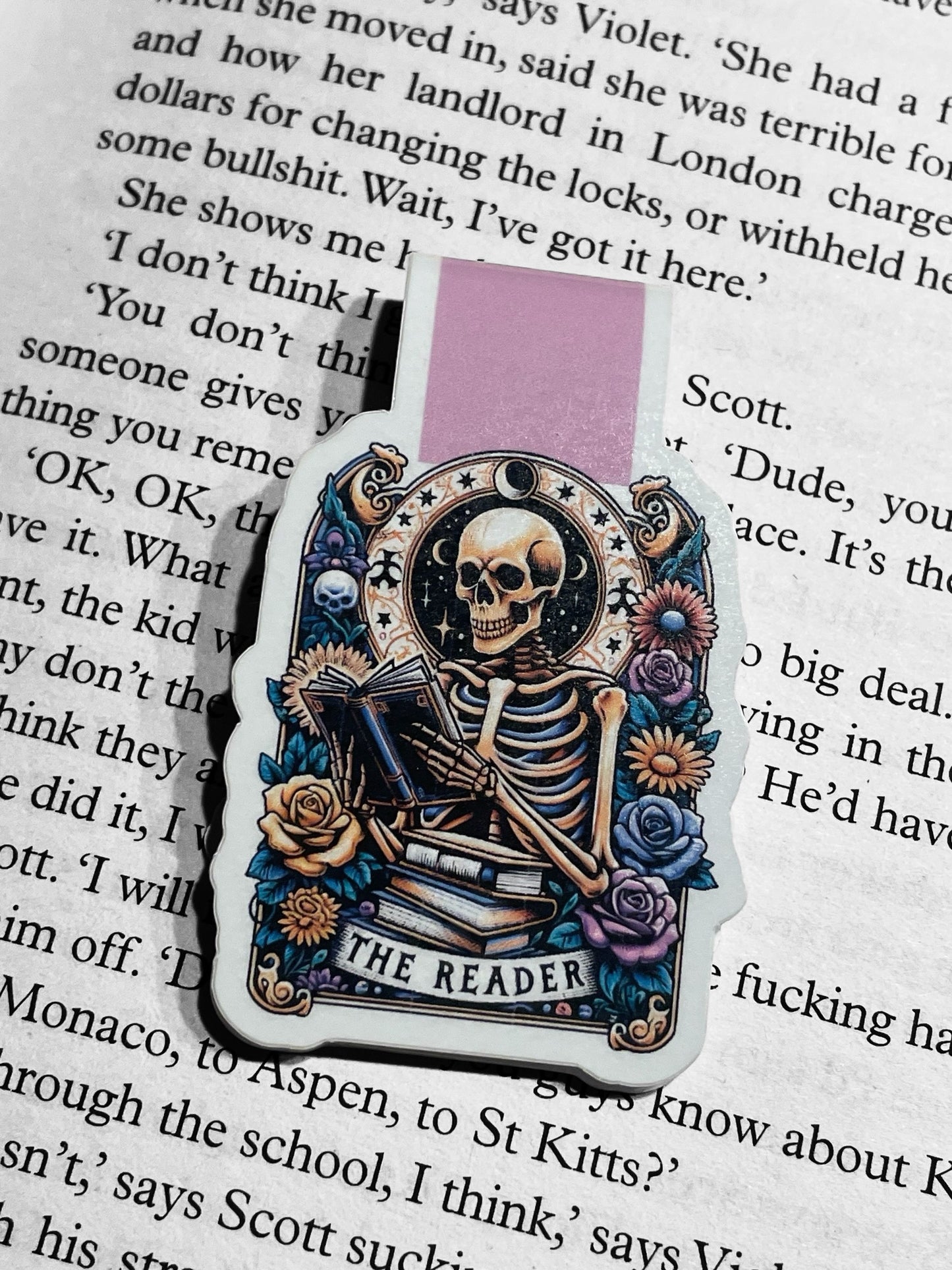 Lovely illustrated printed The Reader Tarot Card Magnetic bookmark, Page Saver Book lover Gift