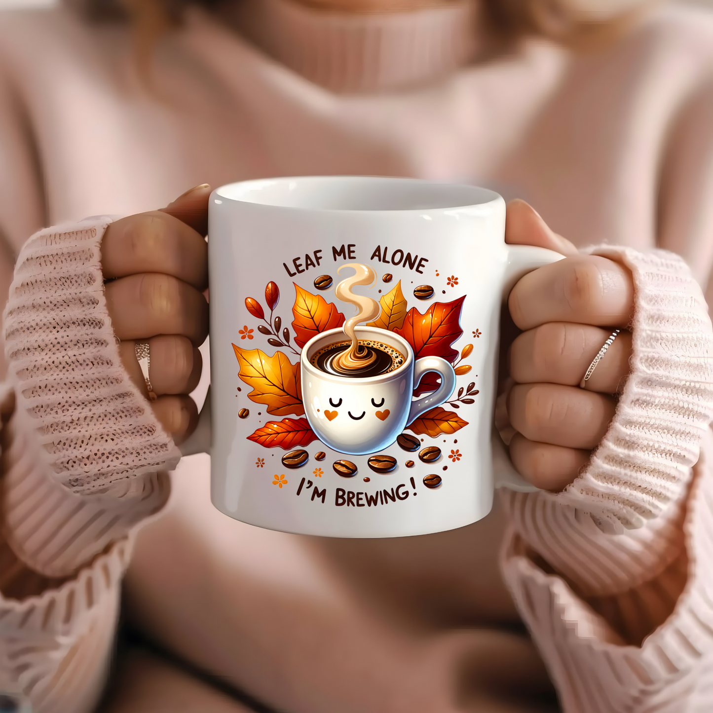 Leaf Me Alone Coffee Mug 11oz Tea Cup Gift for Coffee Lovers