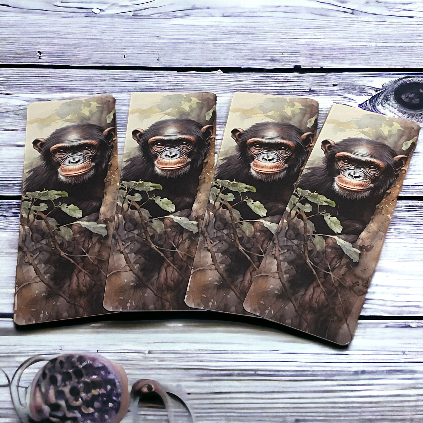 Lovely illustrated printed Monkey bookmark, Page Saver, Book Lover Gift,