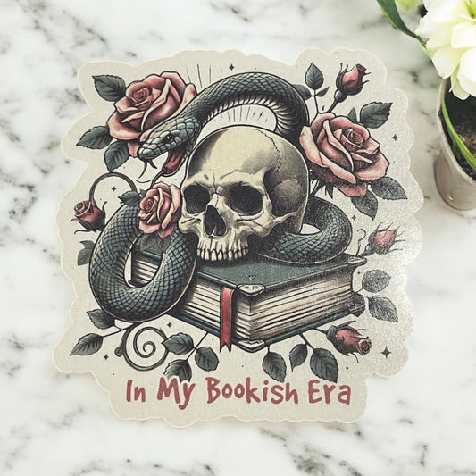 In my Bookish Era Vinyl Sticker ,Laptop, scrapbook, junk journal ,crafts, Water Bottle