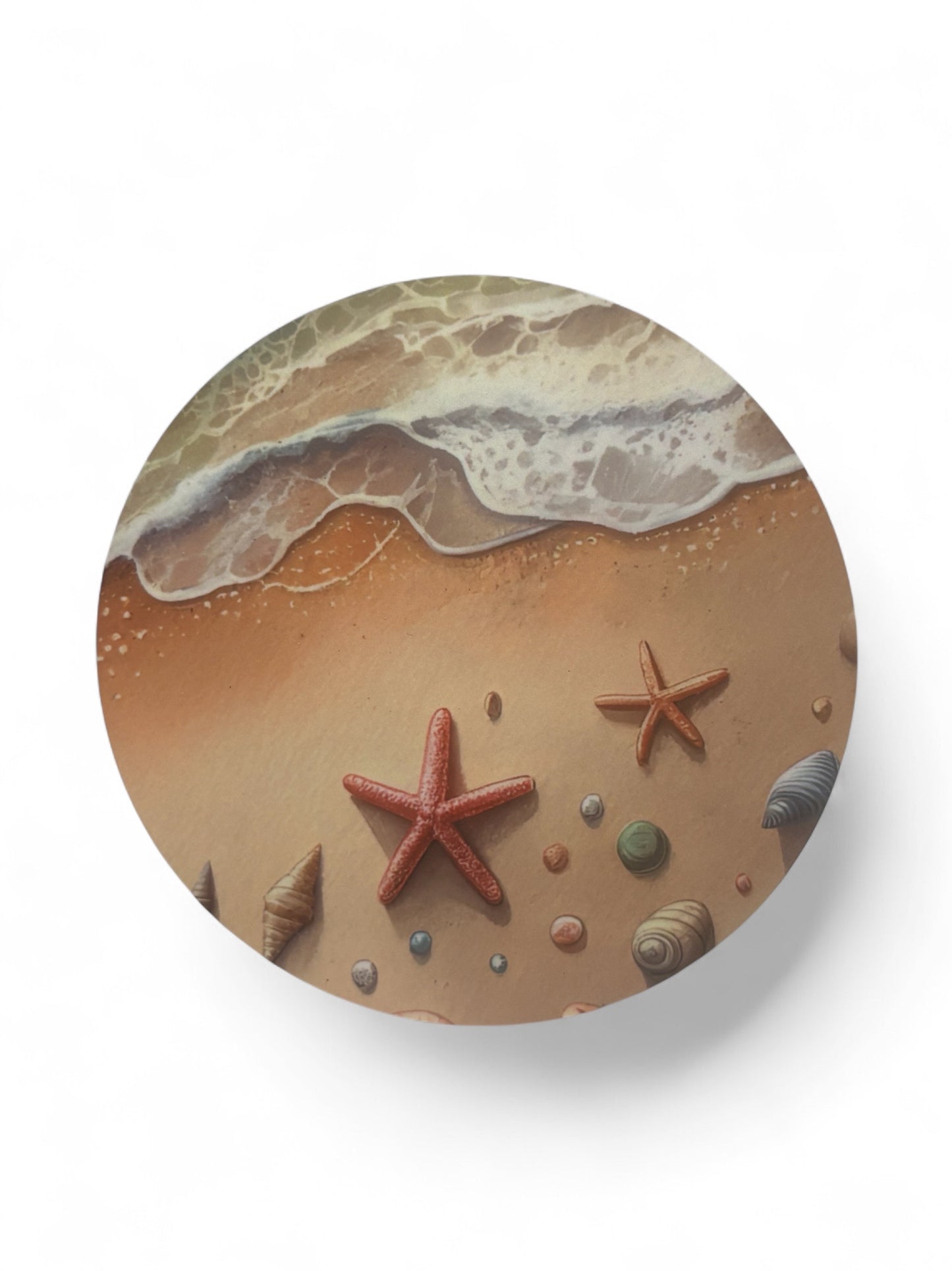 Printed Beach Wooden Coasters for Stylish Home Décor