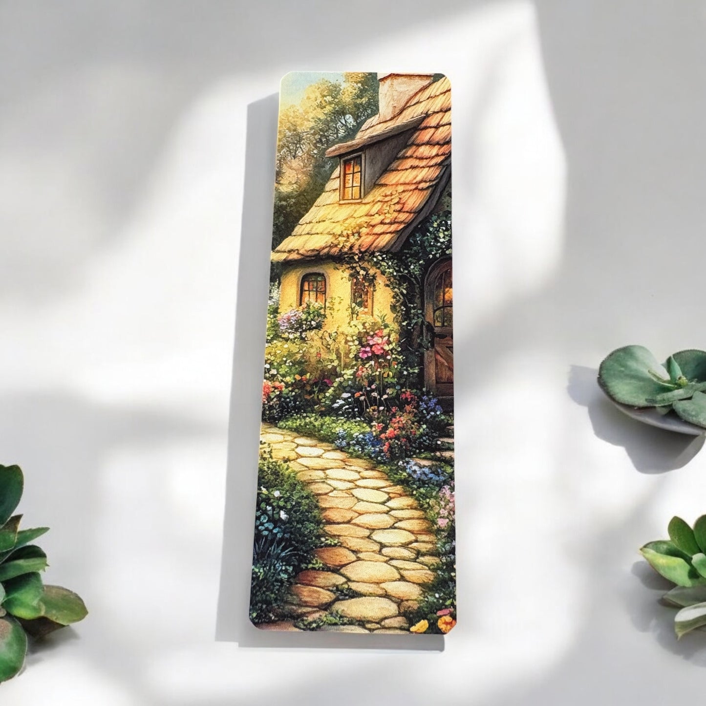Lovely illustrated Cottage Garden printed bookmark, Page Saver, Book Lover Gift