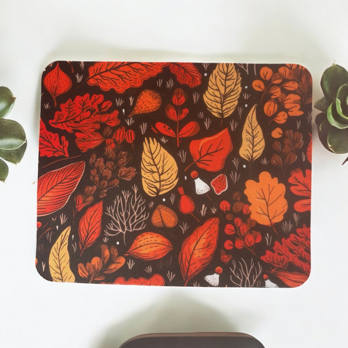 Printed Anti-Slip Mouse Mat Pad - Autumn Design