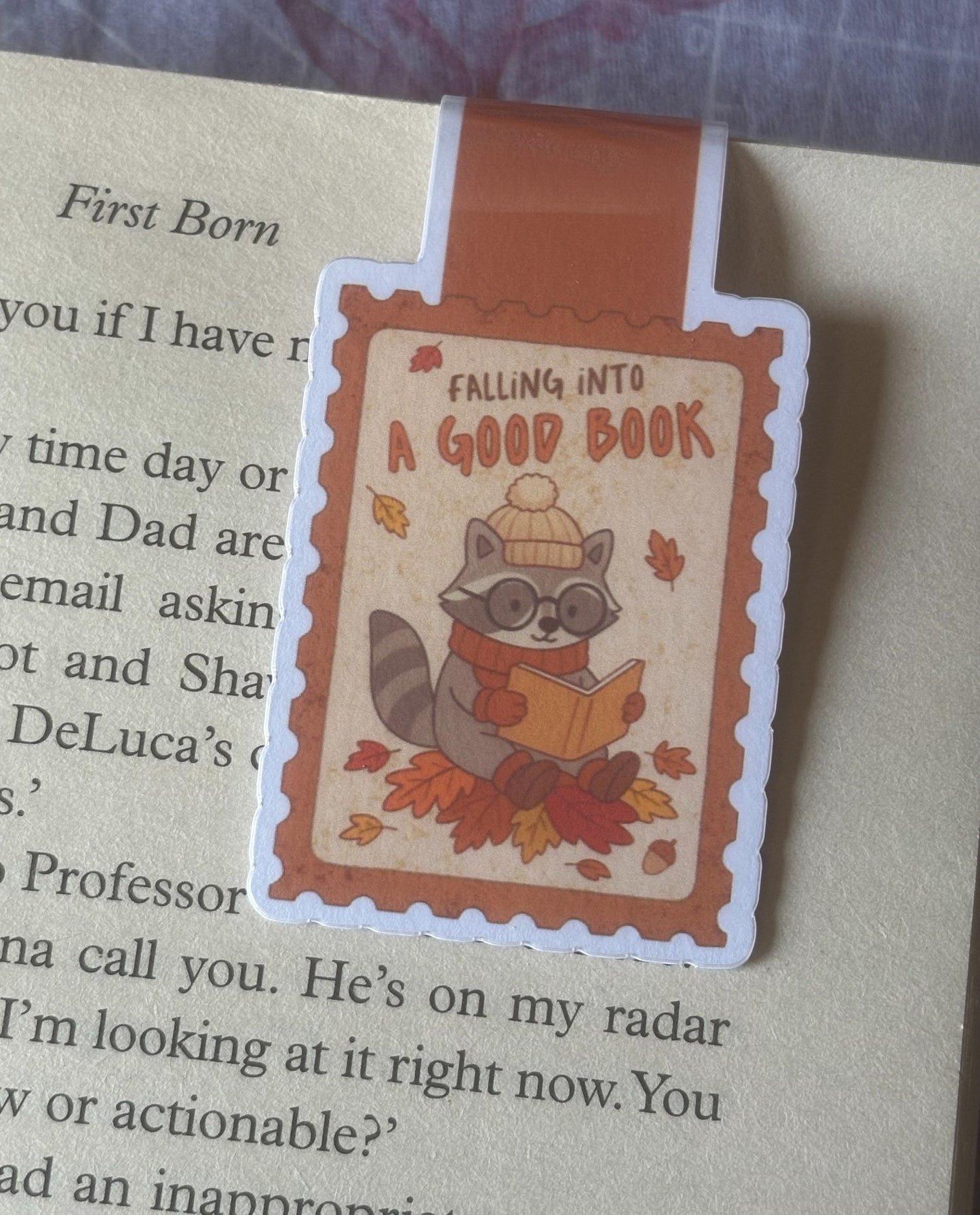 Falling Into A Good Book Magnetic bookmark, Page Saver, Book Lover Gift