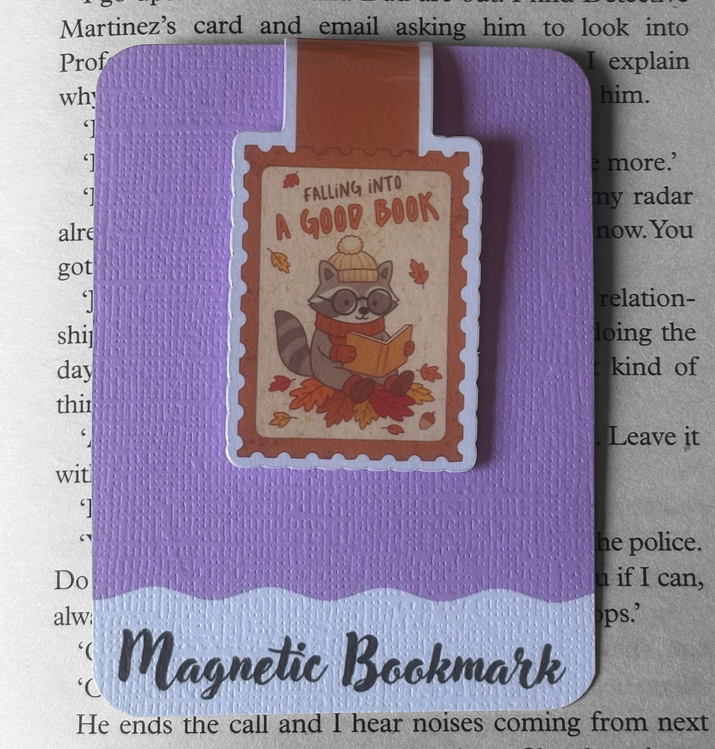 Falling Into A Good Book Magnetic bookmark, Page Saver, Book Lover Gift
