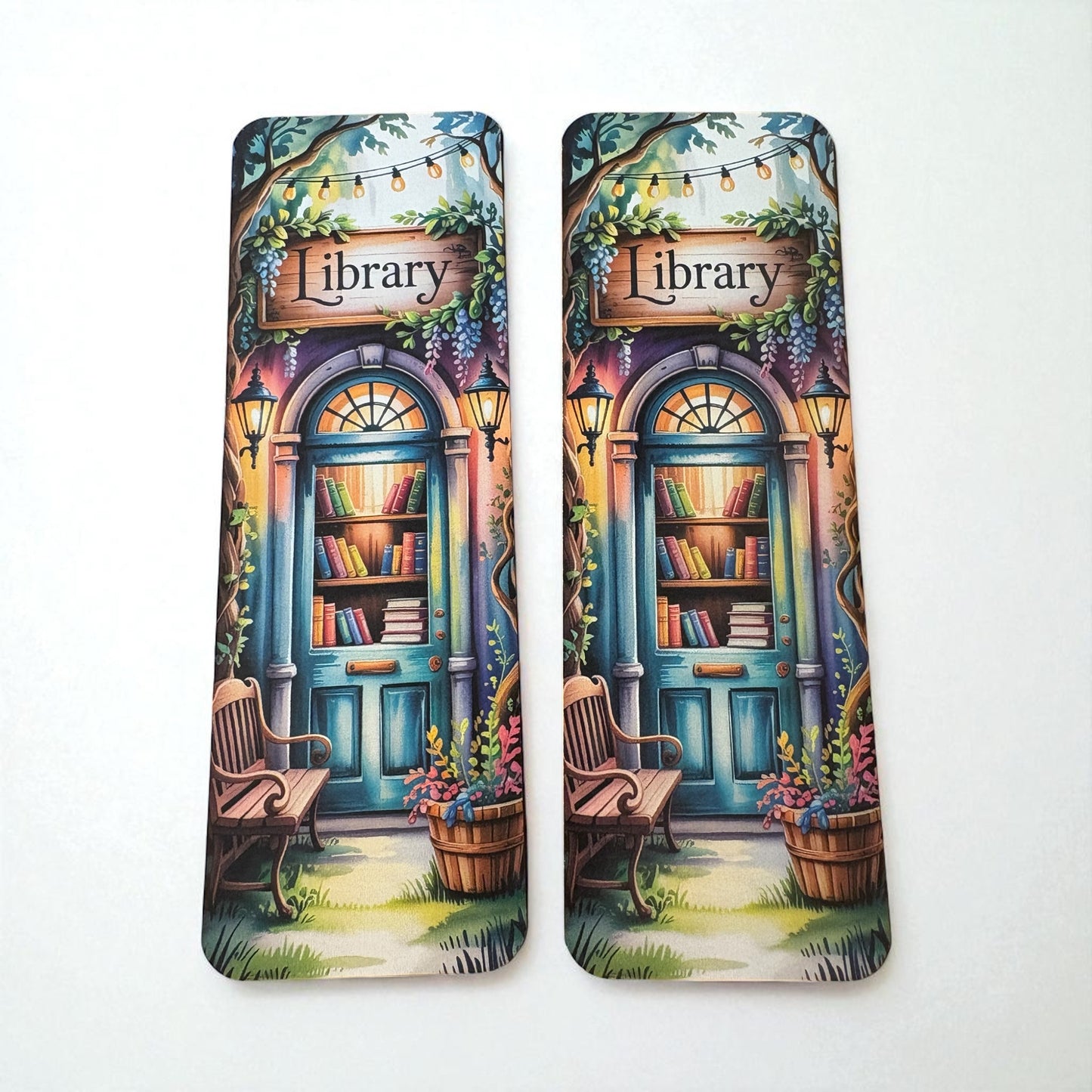 Lovely illustrated Library printed bookmark, Page Saver, Book Lover Gift