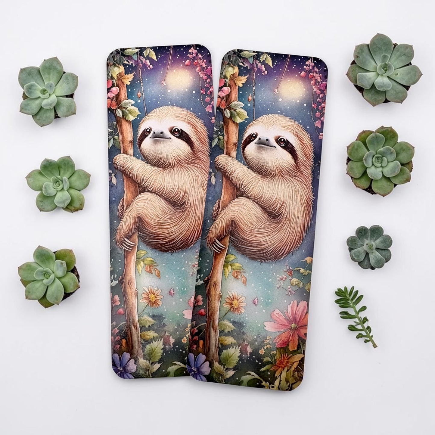 Lovely illustrated Sloth printed bookmark, Page Saver, Book Lover Gift