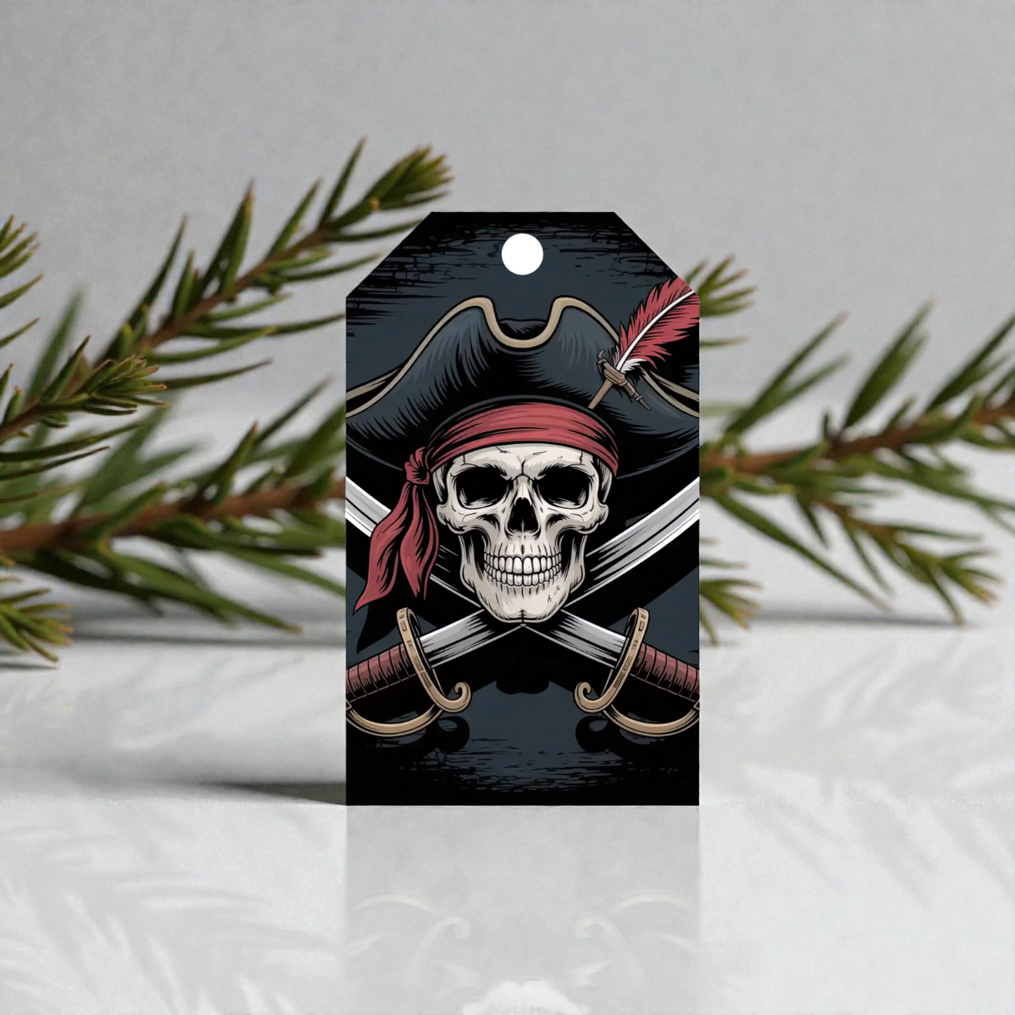 12 X Pirate Gift Tags, Gift Wrapping, Luggage Tags, Card Making