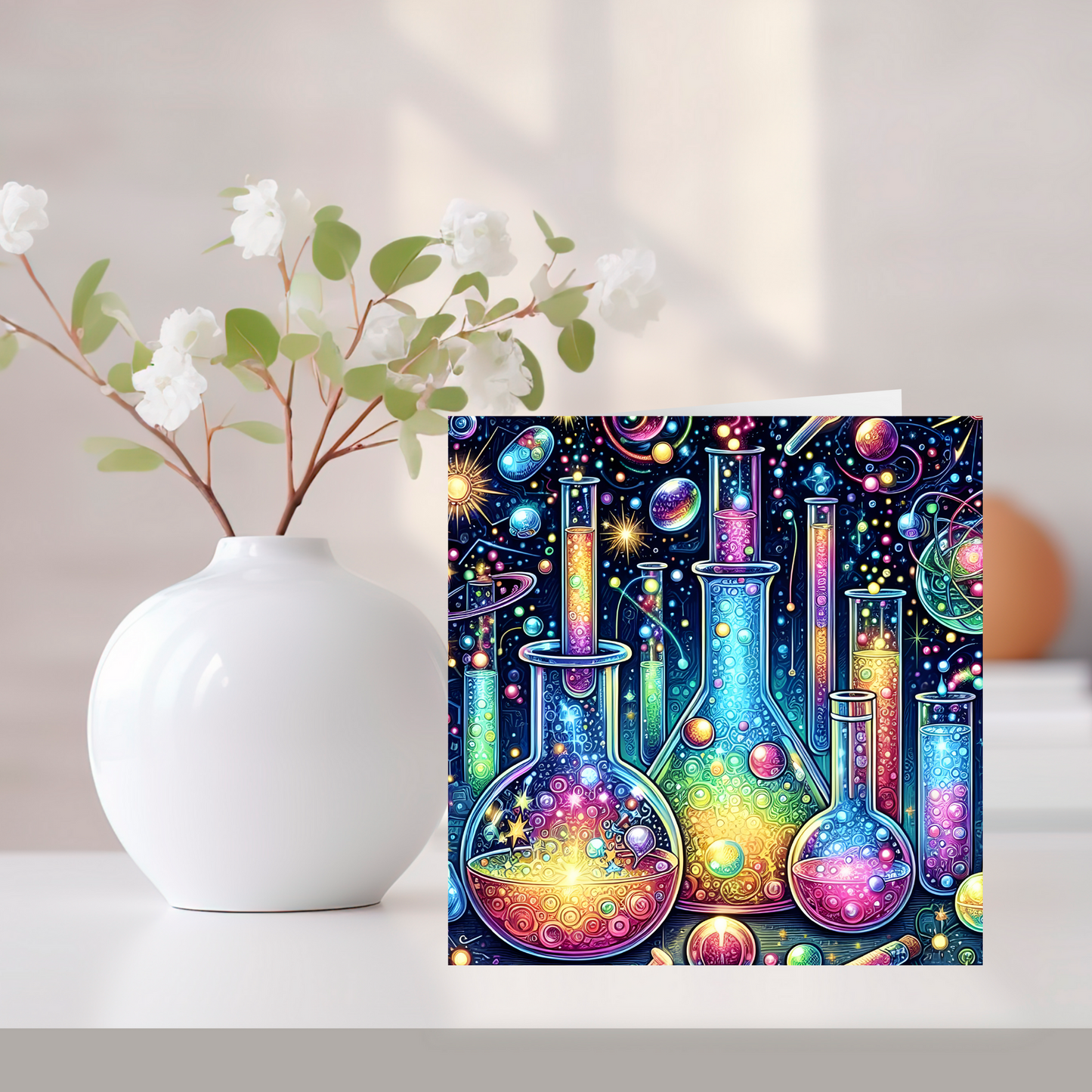 Science Greeting Card –Illustrated Blank Greeting Card