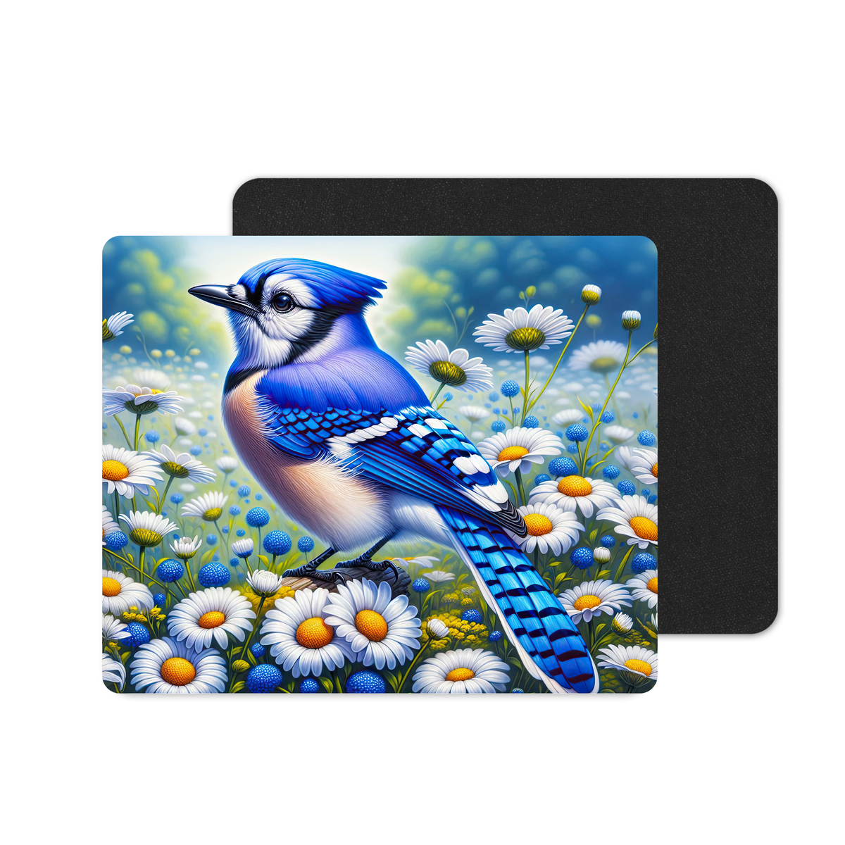 Blue Jay Printed Anti-Slip Mouse Mat