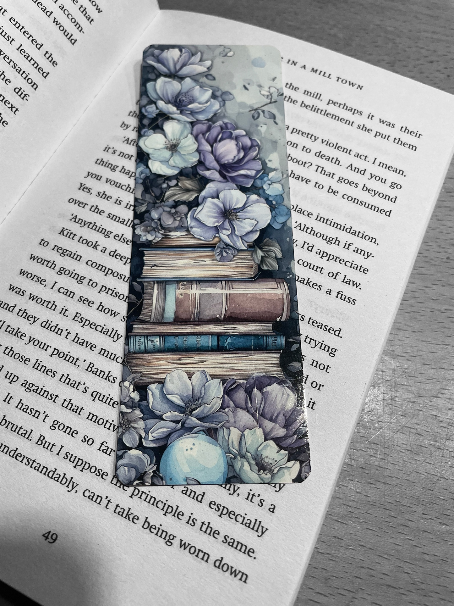 Lovely illustrated Whimsical Books bookmark, Page Saver, Book Lover Gift,