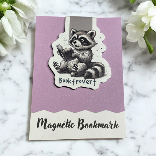 Lovely illustrated printed Booktrovert Magnetic bookmark, Page Saver, Book Lover Gift