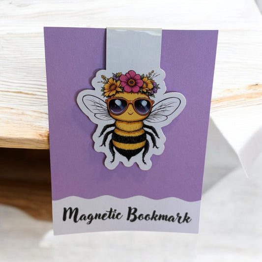 Spring Bee Magnetic bookmark, Page Saver, Book Lover Gift
