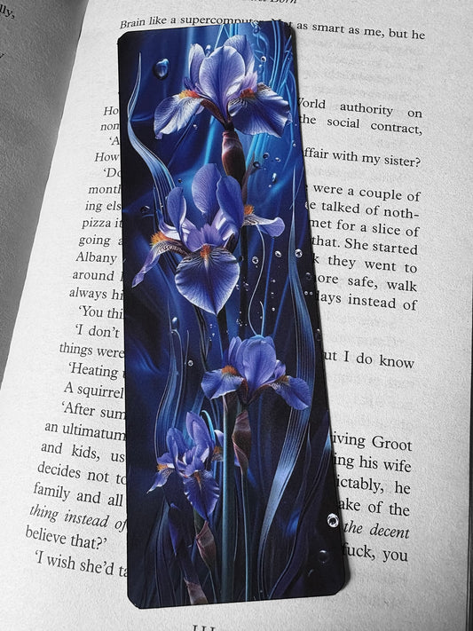 Lovely illustrated Purple Delight printed bookmark, Page Saver, Book Lover Gift