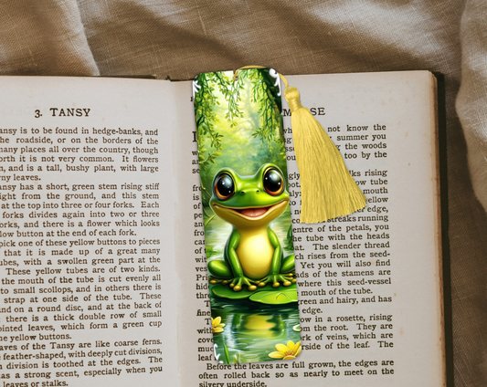 Frog Aluminium Bookmark, Stylish Metal Page Marker for Books,Journals