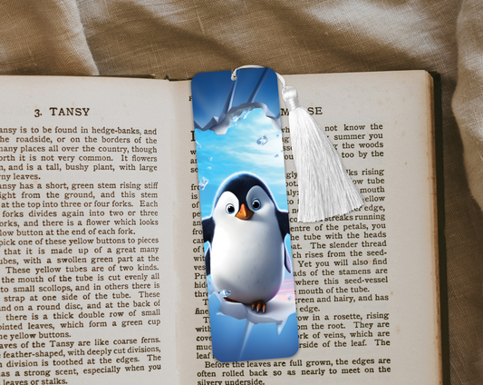 Penguin Aluminium Bookmark, Stylish Metal Page Marker for Books,Journals
