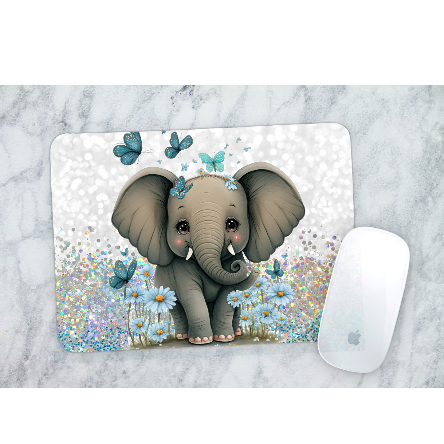 Premium Printed Anti-Slip Mouse Mat - Ultra Durable Baby Elephant Design