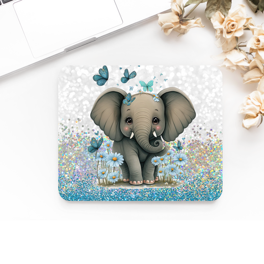 Premium Printed Anti-Slip Mouse Mat - Ultra Durable Baby Elephant Design